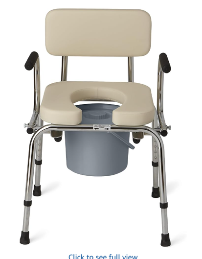 Medline Padded Drop Arm Commode
